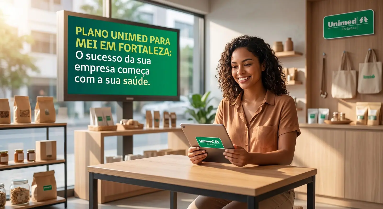 Planos Unimed para MEI em Fortaleza — empreendedora consultando cotação